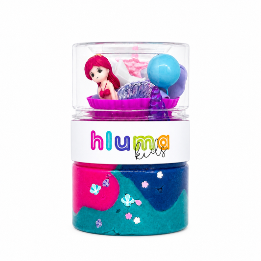Hluma Kids Mermaid Lagoon Wonder Jar: ocean sensory playdough with shells and sea creatures for kids 3+