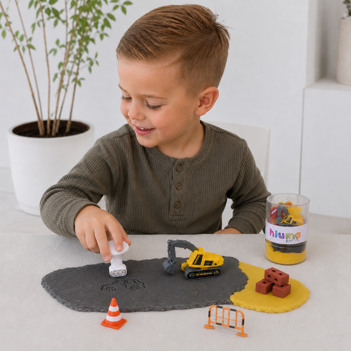 Hluma Busy Builders Wonder Jar, construction-themed sensory play