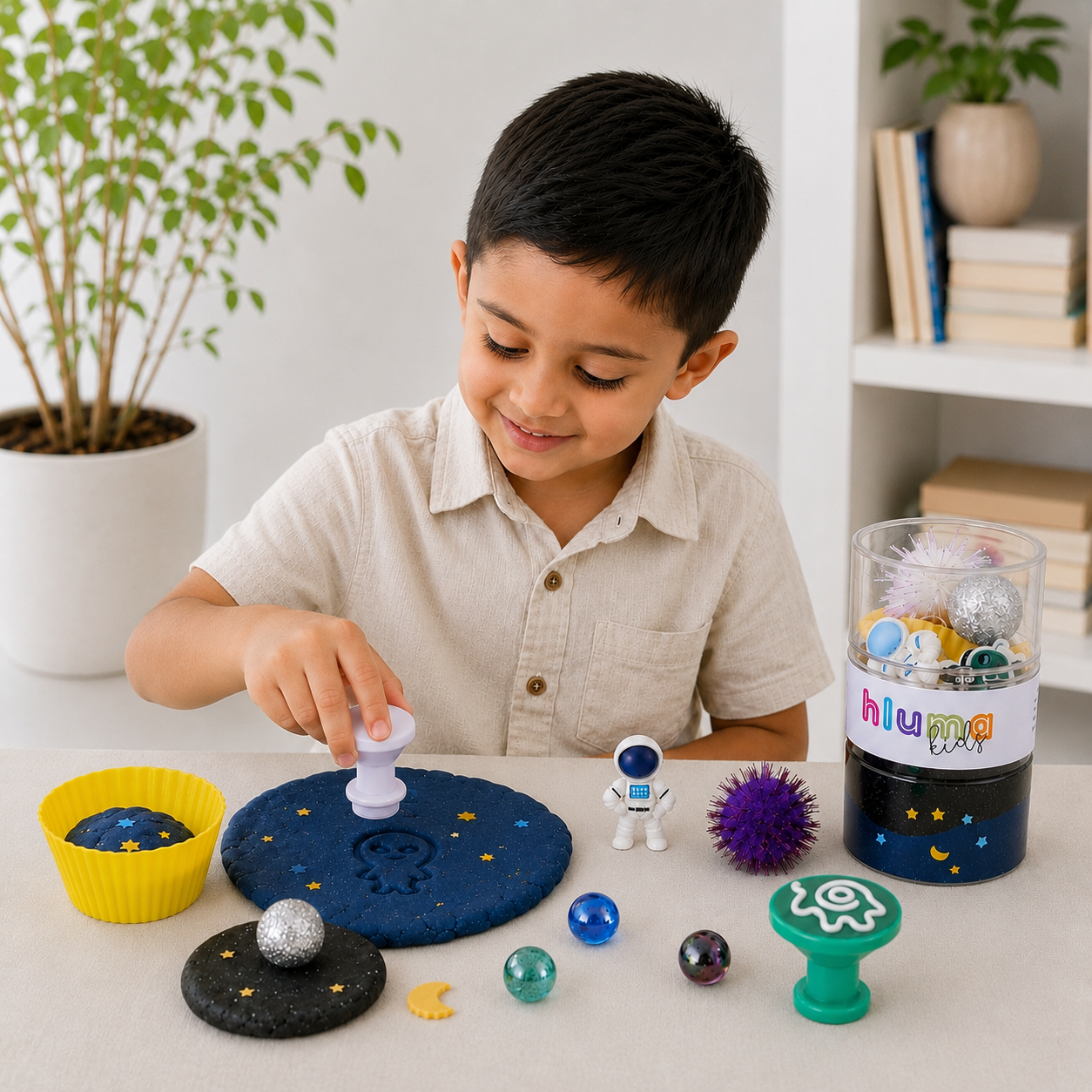 Hluma Cosmic Quest Wonder Jar, space-themed sensory play