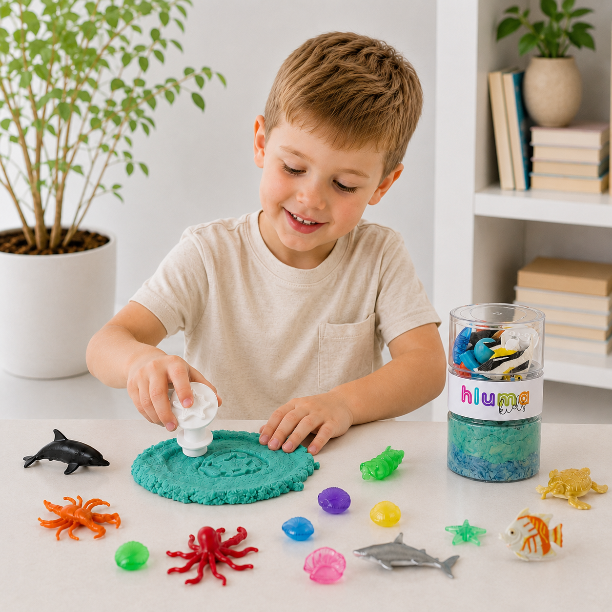 Hluma Waves and Wonders Wonder Jar, ocean and sea life-themed sensory play
